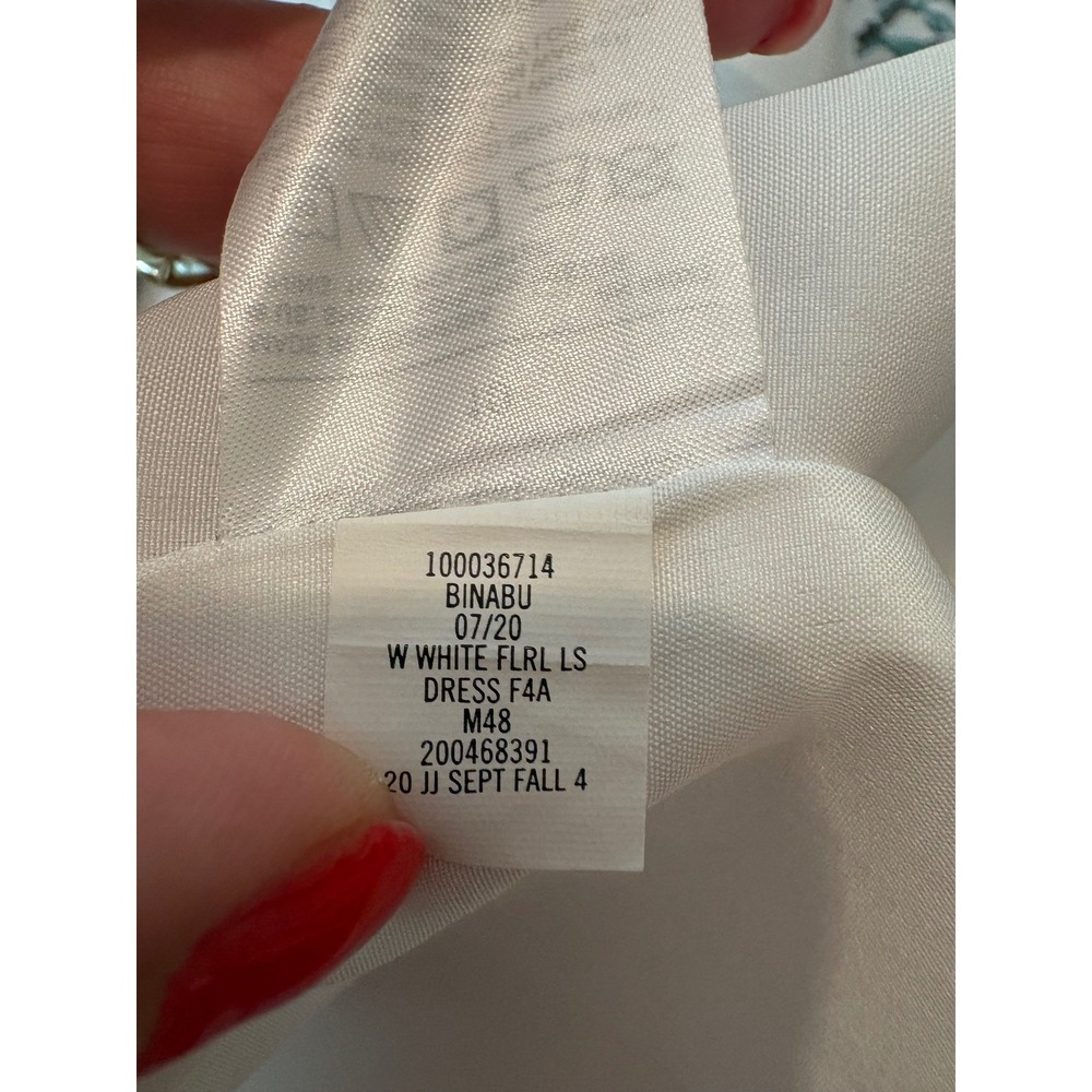 Janie and Jack Girls‎ White Floral Long Sleeve Ruffle Dress Size 10 - Picture 7 of 8